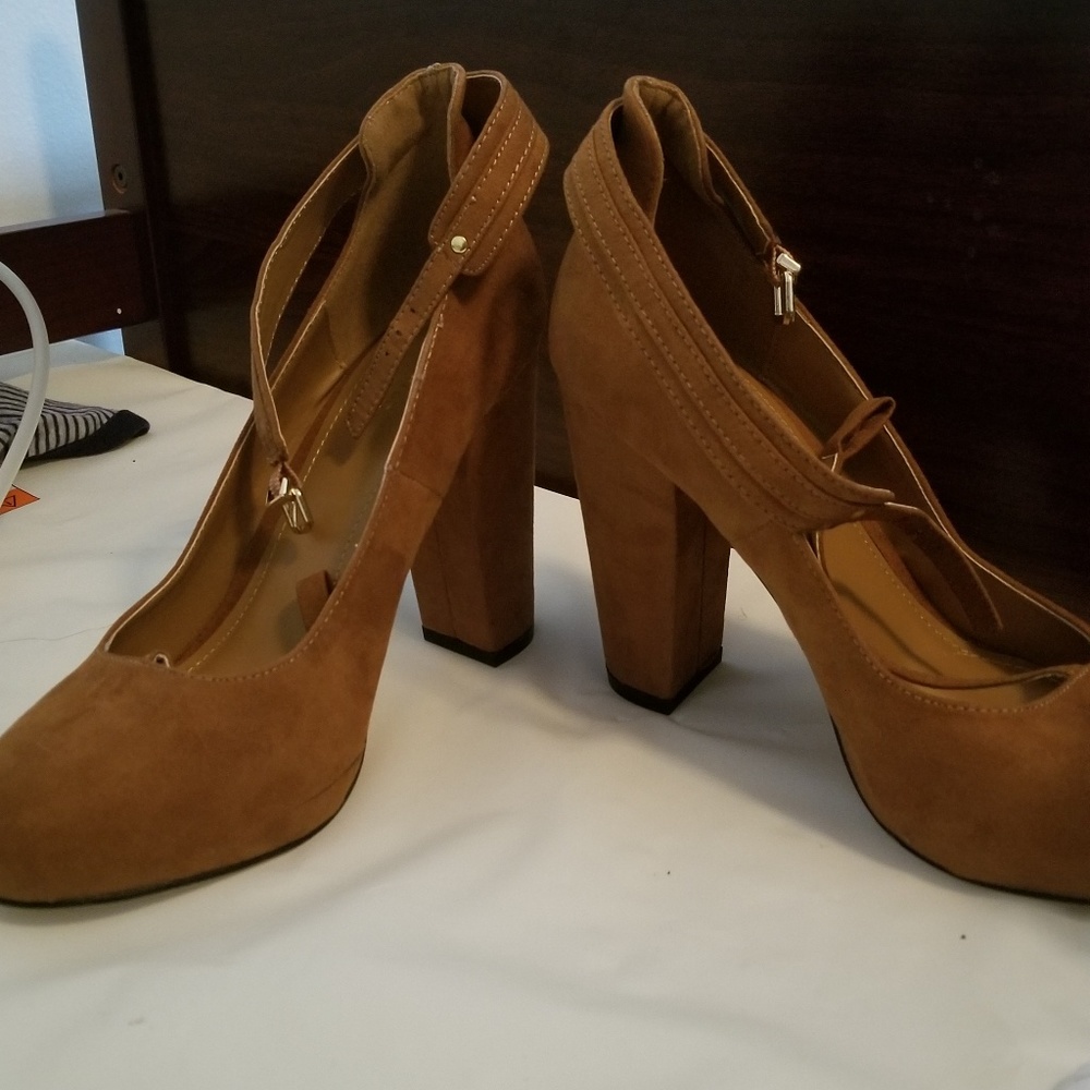 Brown fashion heels